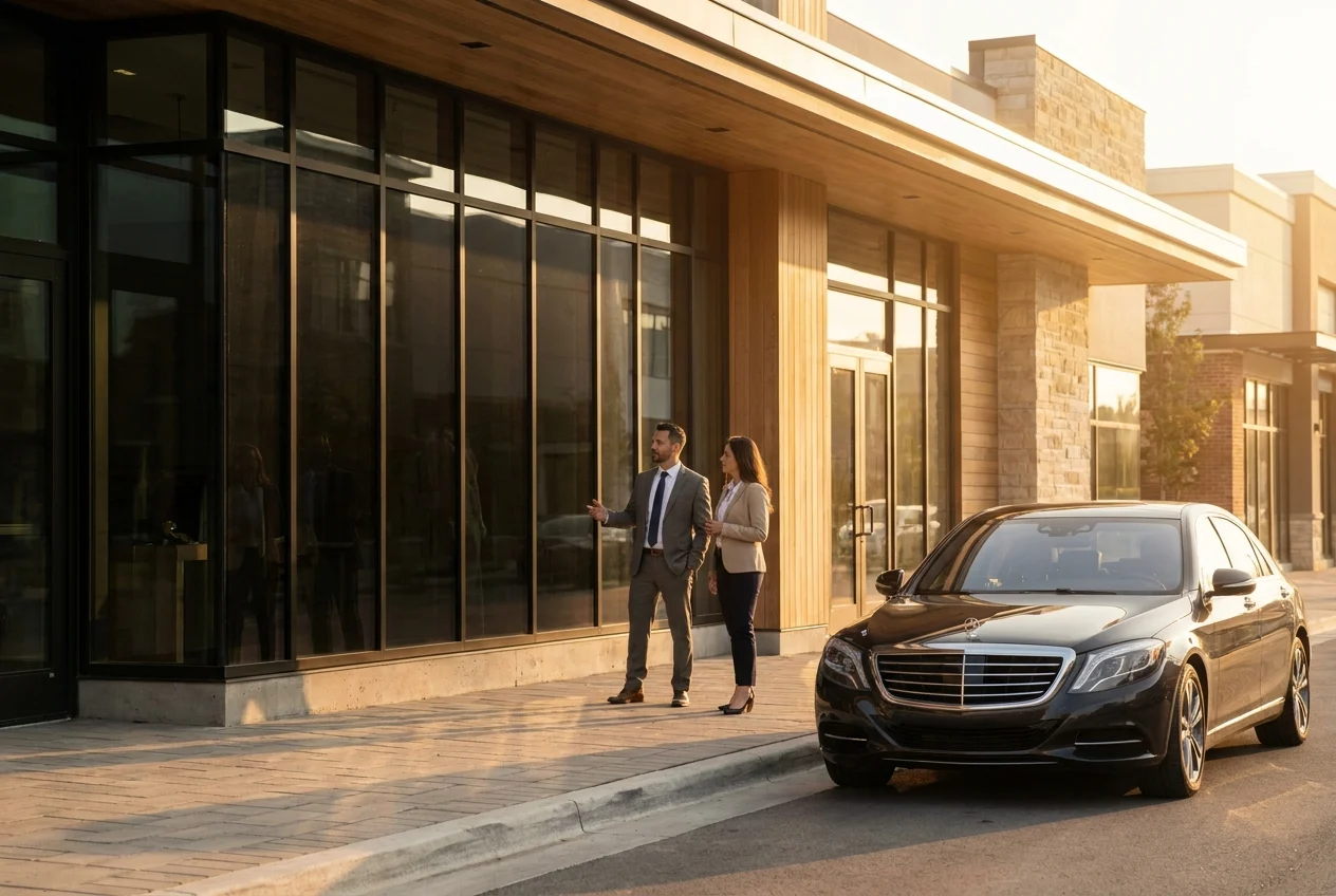 Premium storefront and sedan showing stylish tinted windows and privacy