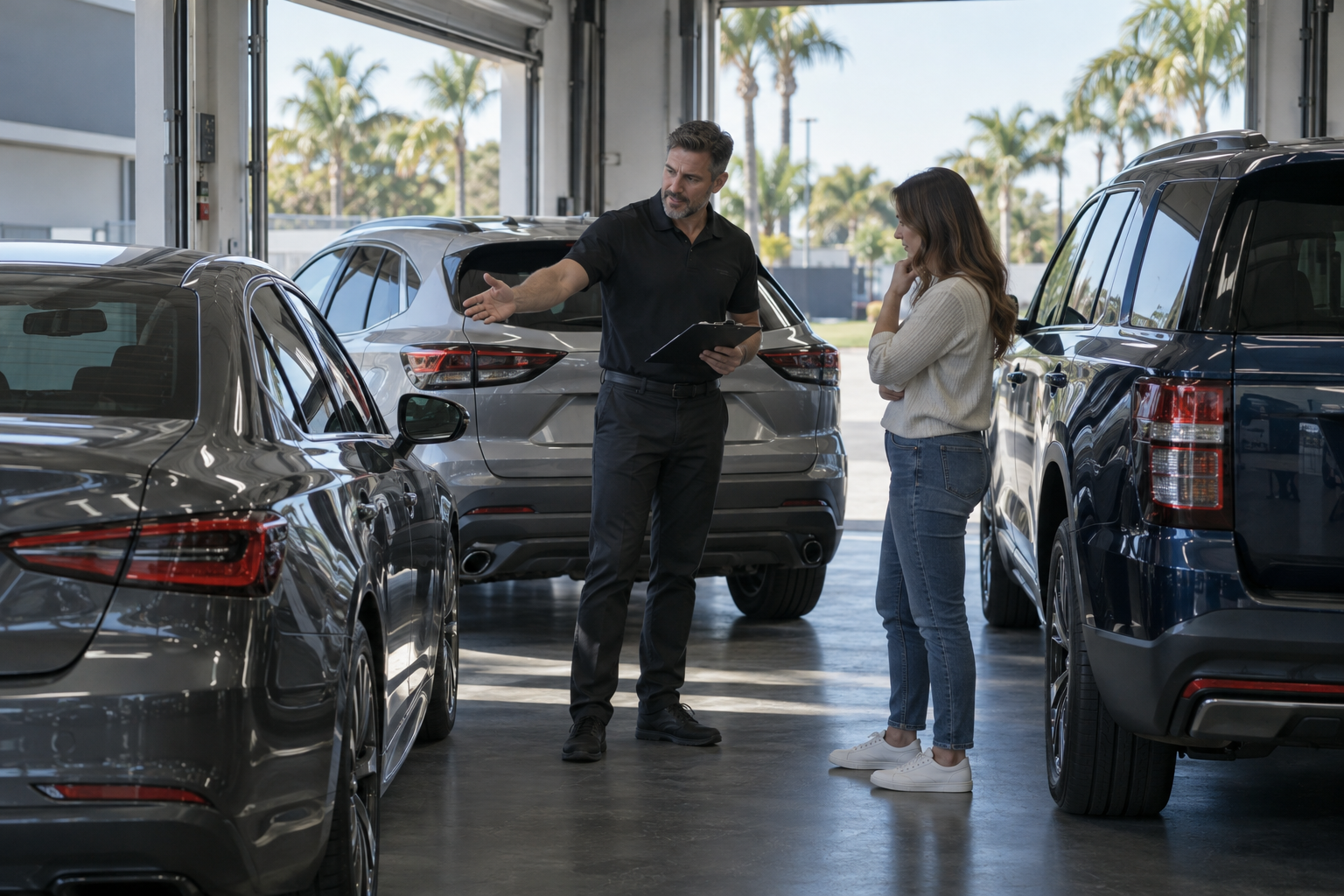 Vehicle models sorted by classification on an organized planning workspace